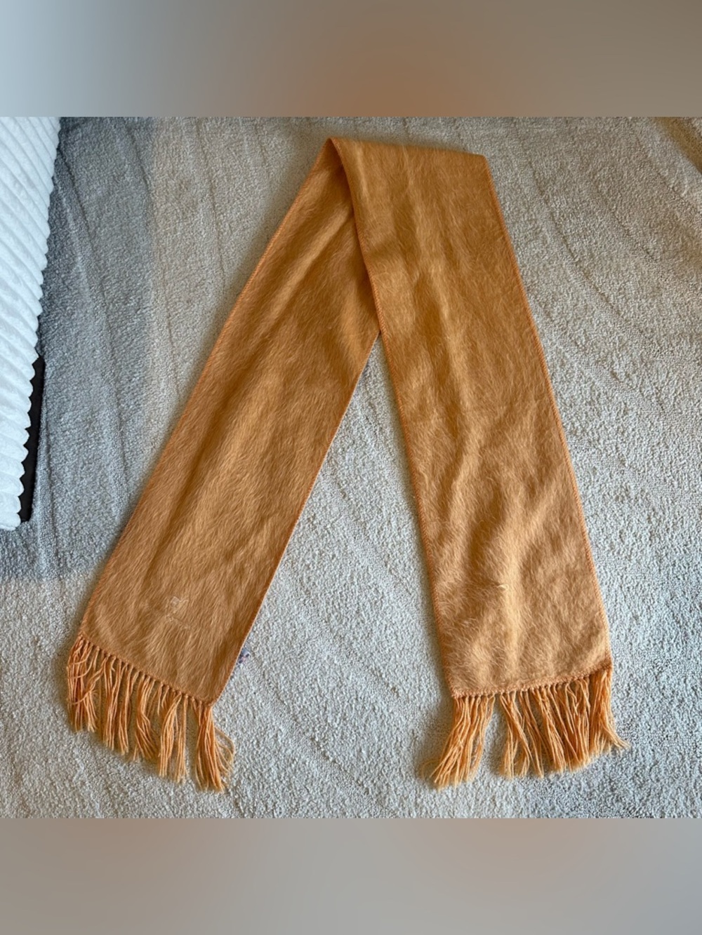 Alpaca Camargo Unisex Orange Alpaca Fur Scarf